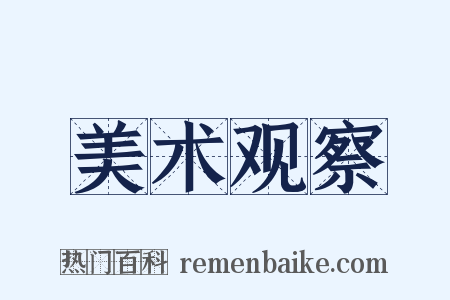美术观察是什么意思的图片